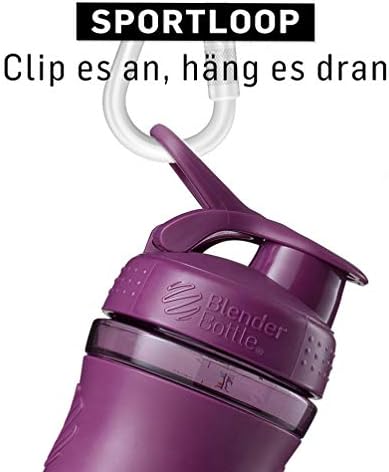 BlenderBottle SportMixer Tritan Grip Shaker Bottle, Plum/Plum, 28-Ounce - Image 2