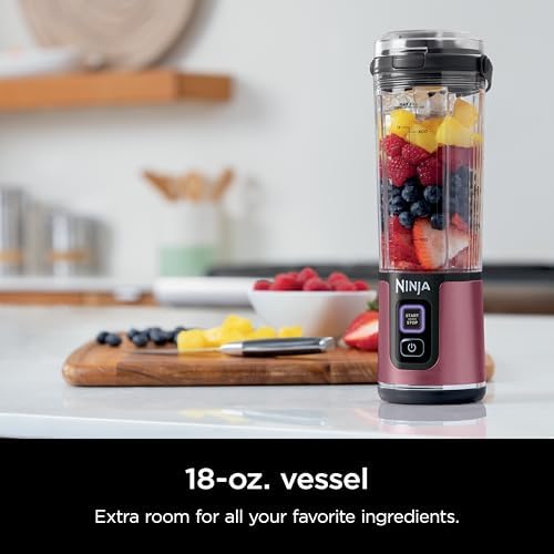 Ninja Blast Portable Blender, Cordless,18oz Vessel, Cherry, BC151RD - Image 3