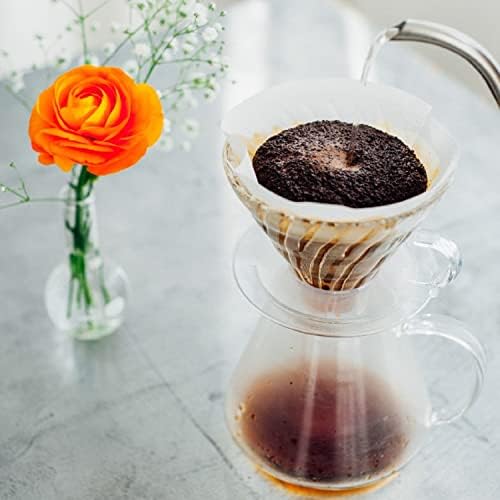 "Simply " V60 Glass Pour Over Coffee Set, Size 02
