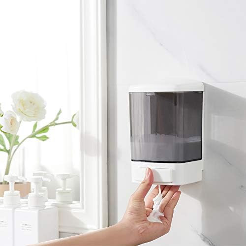 Manual Soap Dispenser Kitchen Bathroom Wall Mounted Commercial Soap Dispenser for Liquid Containers Shampoo Gel Chamber Plastic - (33.8 oz) 1000ml