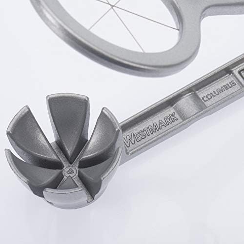 Wedge Egg Slicer - Heavy-Duty Aluminum Cutter with Stainless Steel Blades for Wedge Slices, Multi-Purpose Wedger for Eggs, Mushrooms, Strawberries & Kiwi, Kitchen Essentials