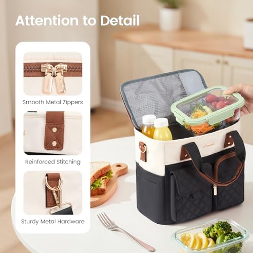 Insulated Lunch Box for Women,Large Adult Lunch Cooler Bag Women
