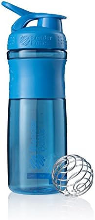 BlenderBottle SportMixer Tritan Grip Shaker Bottle, Cyan/Cyan, 28-Ounce by BlenderBottle