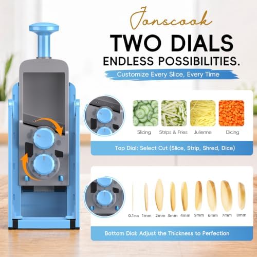 7-in-1 Safe Mandoline Slicer for Kitchen, Vegetable Slicer with Container - Image 2