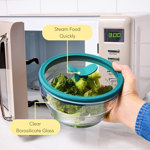 2-Pack 2-Cup Glass Food Storage Set (Clear Kale)