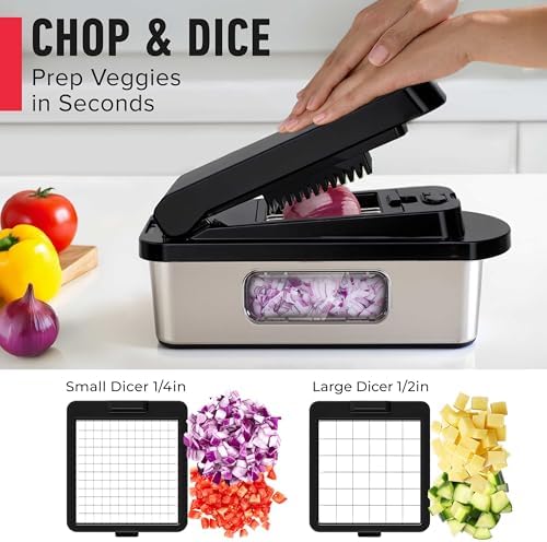 MUELLER HOME Pro-Series 10-in-1 Stainless Steel Multi Vegetable Chopper - Image 4