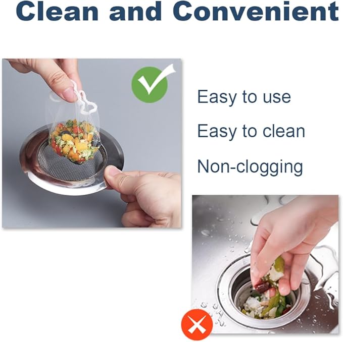 WYIRONG 250 Pack Disposable Drain Covers, Disposable Mesh Sink Strainer Pouches for Sourdough, One Use Sourdough Drain Catcher Mesh Cover Nets for Kitchen Sink, Strainer Pouches Kitchen and Bathroom