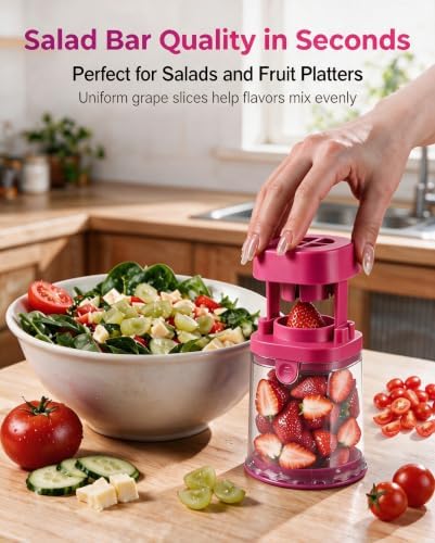 Grape Cutter & Strawberry Slicer, Baby-Led Weaning Cutter, Pink - Image 2