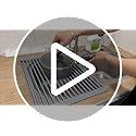 Roll Up Dish Drying Rack, Over The Sink Dish Rack Foldable, Heat-Resistant, Anti-Slip Silicone Coated Steel Dish Drainer for Kitchen Sink, Multipurpose Roll Up Sink Drying Rack, 17.5" x 13"