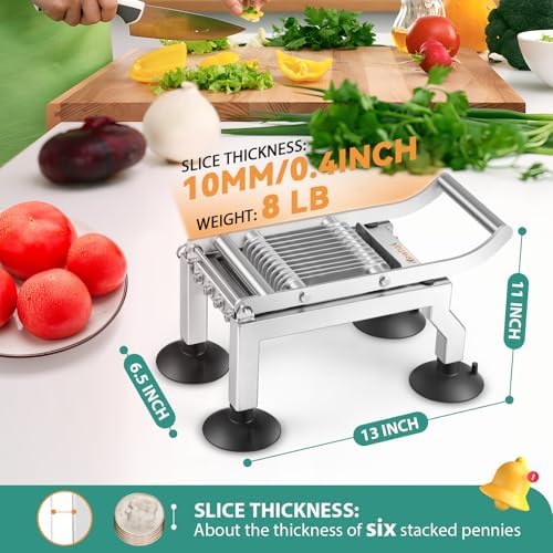 Newhai Commercial Tomato Slicer, 0.4"/10mm Stainless Steel - Image 2