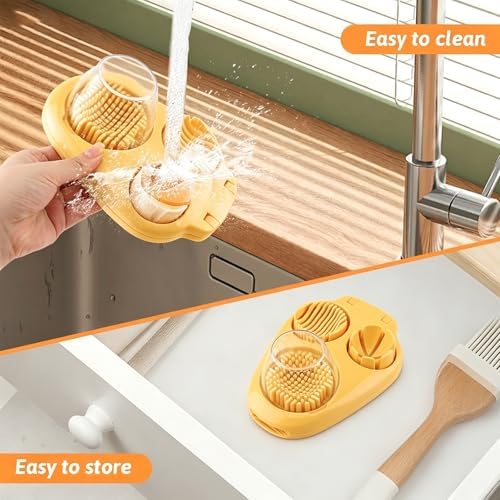 3 in 1 Egg Slicer for Hard Boiled Eggs, 3 Slice Modes with Cleaning Brush - Image 6
