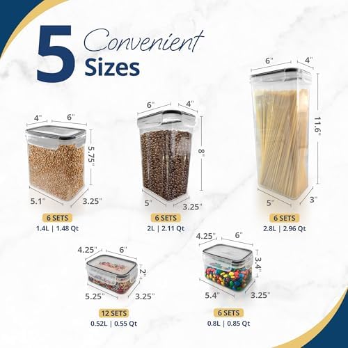 Pantry Organizers and Storage (36 Sets) Food Containers with Lids