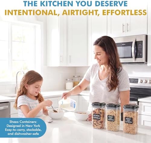 6 PC 1.2L Airtight Food Storage Containers with Lids BPA Free Plastic