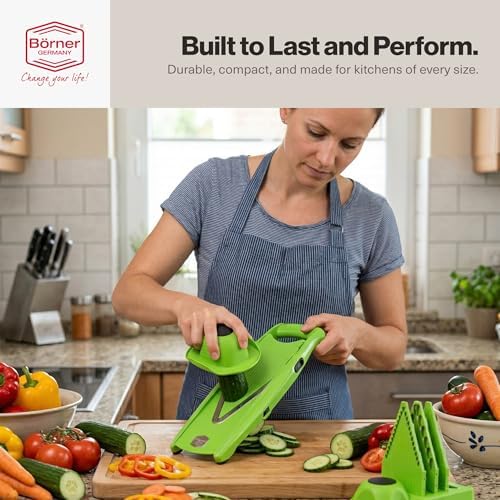 Borner V Power Vegetable Mandoline Slicer, Handheld Food Slicer 10-In-1 Kit - Image 2