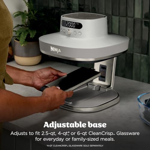Ninja Crispi Pro Glass Air Fryer, 6-in-1, Amazon Exclusive Bone & Champagne - Image 3