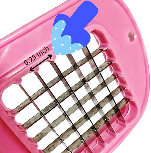 1 PCS Egg Chopper Egg Slicer Fruit Salads Cuter Potato Cutter Hard Boiled Egg Slicers Fruit Cube,Vegetable Slicer,Onion Mincer Chopper, Vegetable Chopper,Cutter,Dicer - Pack of 1 grid 0.5 inch,RED - Image 3