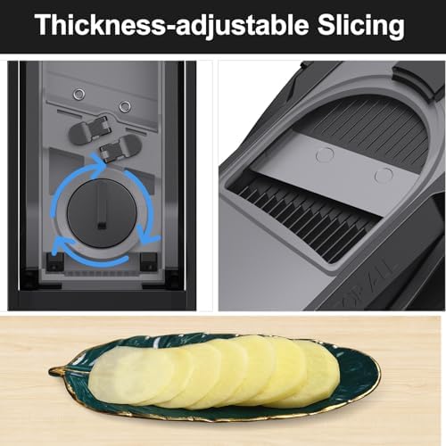 Safe Mandoline Slicer for Kitchen, 5 in 1 Multi Food Chopper, Potato Slicer - Image 3