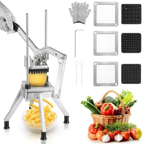 Commercial Vegetable Chopper Fruit Dicer with 3 Replacement Blades