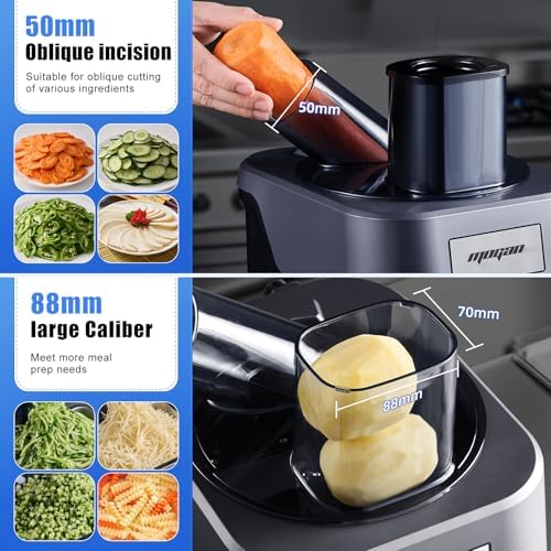 MOGAN 4 in 1 Electric Vegetable Cutter, Commercial Vegetable Dicer Slicer - Image 3