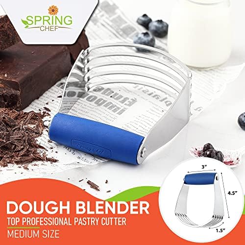 Spring Chef Medium Dough Blender Hand Tool, Durable Pastry Cutter, Sapphire - Image 2