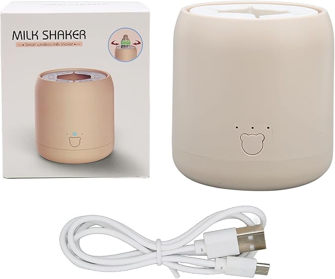 Baby Milk Bottle Shaker Automatic USB Charging Portable Low Noise Formula Mixer for Infant, Electric Milk Blender with 3 Mixing Modes, Compatible with 50-75mm Bottles