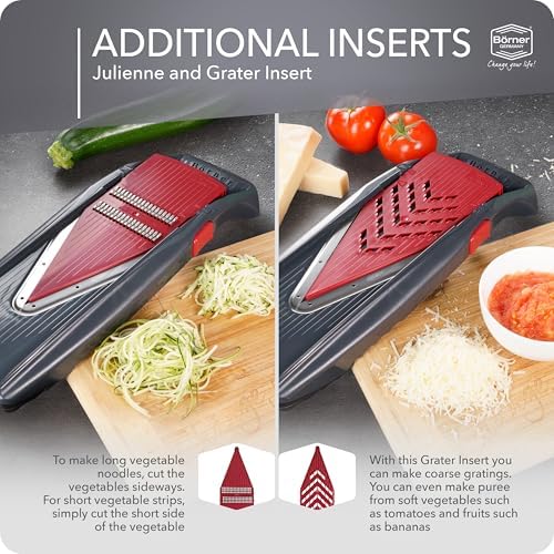 Börner by Reston Lloyd Mandoline Slicer Vital (Professional Set) • V-Slicer with 10 Cutting Styles & Safety Food Holder • Adjustable Kitchen Slicer & Dressing Function - Image 5