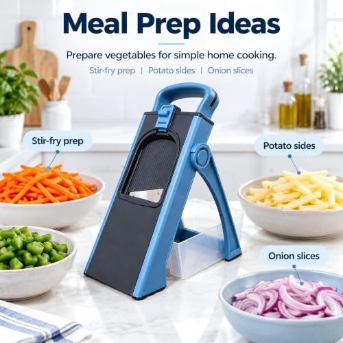 Mandoline Slicer for Kitchen,once for all mandoline slicer，SkyBlue - Image 7