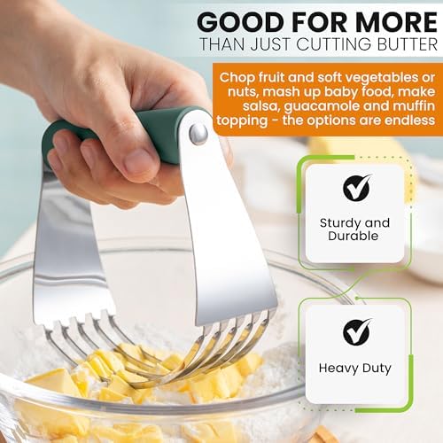 Spring Chef Large Dough Blender For Baking - Pro Pastry Blender, Pine Green - Image 6