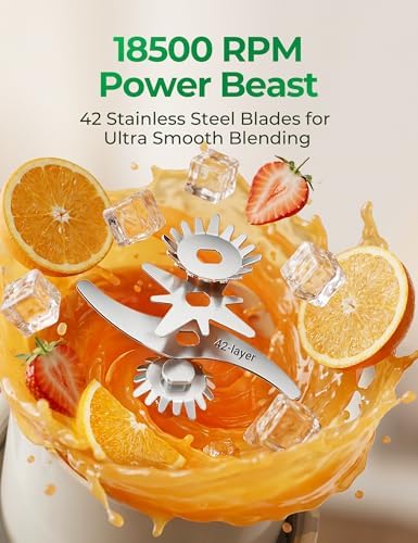 Portable Juicer Blender Cup, USB-C Rechargeable, Green - Image 3