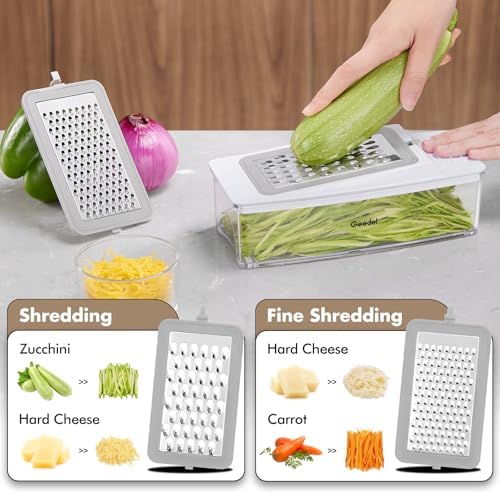 Geedel Vegetable Chopper with Container, 4 in 1 Food Chopper Veggie Slicer - Image 3