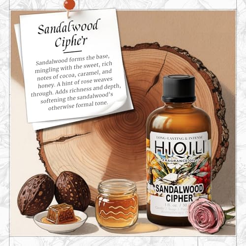 HIQILI Sandalwood Cipher Fragrance Oil for Diffuser,Perfume&Body Oil Craft - Image 2