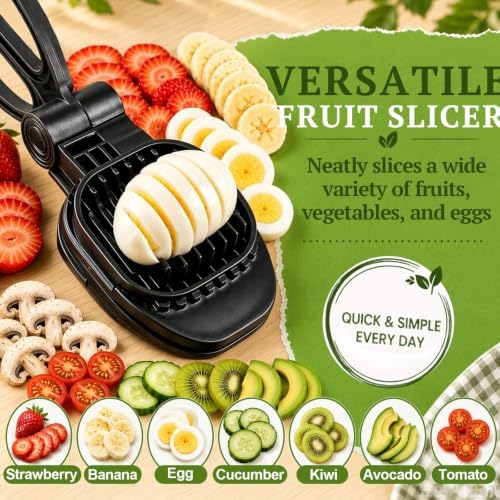 Fruit Slicer, Egg Slicer, Black