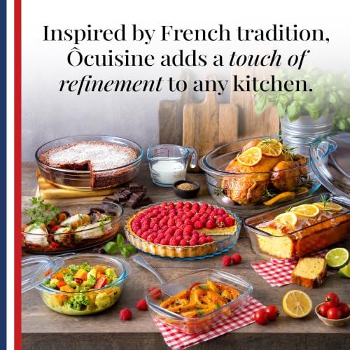 Borosilicate Casserole Dish with Lid Set, Rectangle + Square