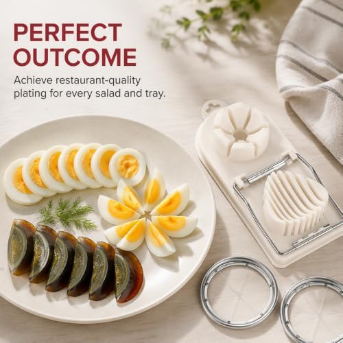 2 in 1 Multipurpose Egg Slicer, Even Cuts for Eggs and Soft Fruits - Image 5