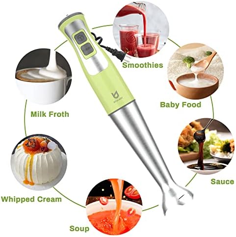 UTALENT Immersion Hand Blender with chopper - Puree Baby Food, Sauce & Soup - Image 4