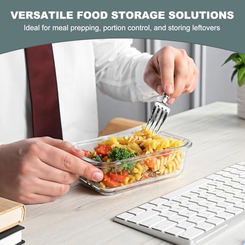 10 Pack Glass Food Storage Containers with Lids