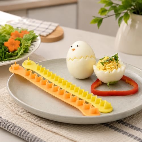 3 In 1 Egg Slicer For Hard Boiled Eggs, Multipurpose Cheese Cutter and Butter Cutter with Cleaning Brush, 3 Slice Modes Egg Cutter, Dishwasher Safe Kitchen Slicer for Mushroom, Cherry (White) - Image 5