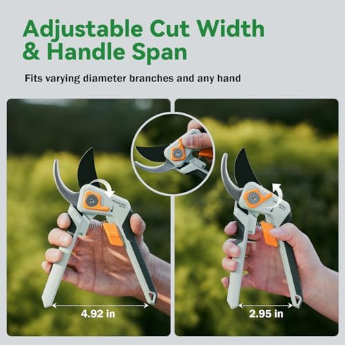 Pruning Shears Scissors Set Effortless Cut 1" Branches Clippers