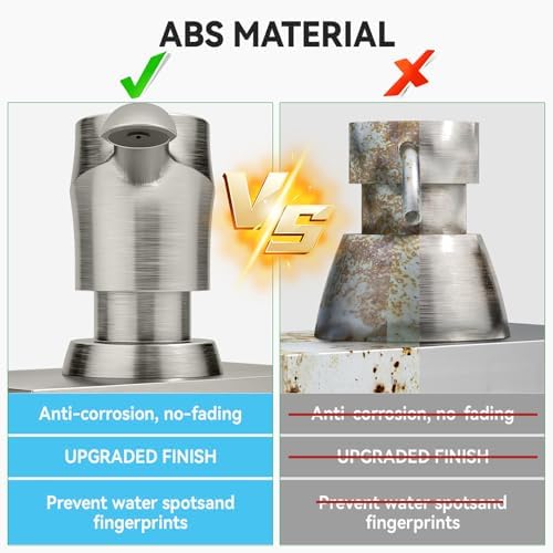 Soap Dispenser for Kitchen Sink Brushed Nickel， Built-in Dispenser, ABS Dispenser Pump with 47”Extension Tube, No More Messy Refills(No Bottle)