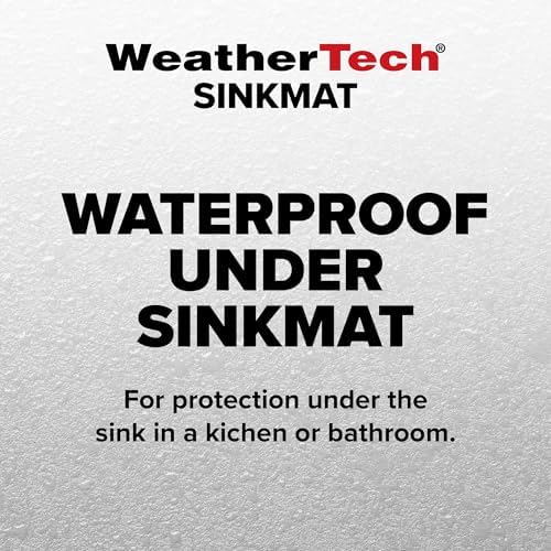 Sink Mat - Waterproof Under Sink Liner Mat for Kitchen Bathroom – 46” x 22” Inches - Durable, Flexible Tray – Home Undersink Organizer Must Haves, Tan, Made from Plastic
