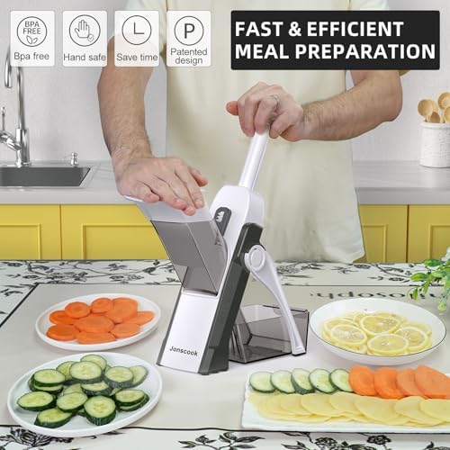 Safe Mandoline Slicer for Kitchen, Professional Vegetable Potato Slicer - Image 5