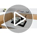 Dish Racks for Kitchen Counter, Thickened Metal Dish Drying Rack with Wooden Handles, Kitchen Countertop Organizer for Dishes, Spoons and Forks, No Assembly, Black, 16.7''*12.6''*5.12''