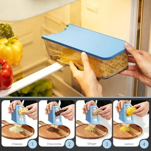 7-in-1 Safe Mandoline Slicer for Kitchen, Vegetable Slicer with Container - Image 5