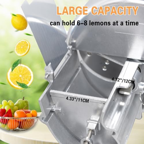 Hakka Commercial Vegetable Slicer Manual Fruit Slicer Potato Tomato Slicing Machine Onion Slicers Stainless Steel Vegetable Cutter for Potato Lemon Tomato Onion, 0.2-10mm Thickness Adjustable - Image 5
