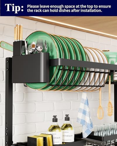 Adjustable Over The Sink Dish Drying Rack, 26.8" -33.9"x21.5"