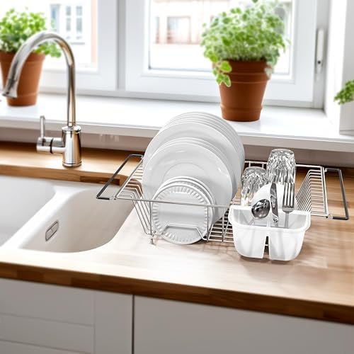 Large Stainless Over Sink Counter Top Dish Drainer Rack