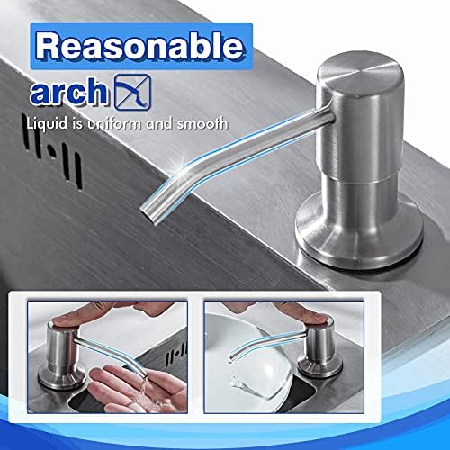 Built in Soap Dispenser for Kitchen Sink, Stainless Steel