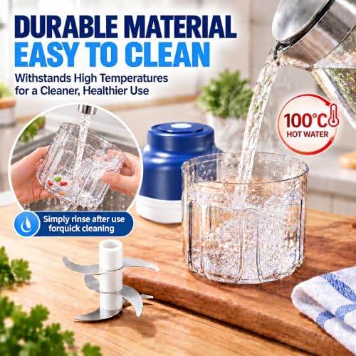 Electric Garlic Chopper Mini, 320ml Rechargeable Cordless Mini Food Chopper - Image 5