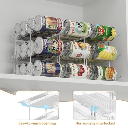 Can Organizer for Pantry Canned Food Storage Goods Holders 3 Tier