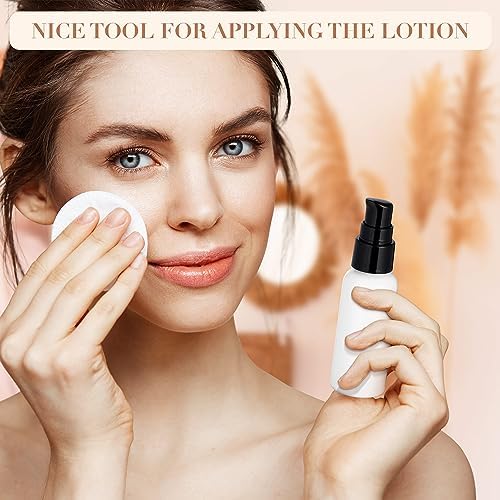10 Pieces Travel Pump Bottles for Toiletries 2oz Small Pump Bottles Travel Bottle Plastic Empty Dispenser with Black Cap for Lotion Cream Essential Oil, 50ml (White) - Image 5